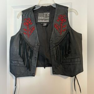 Vintage Leather Motorcycle Vest